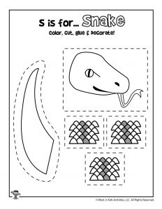 Letter s worksheets crafts woo jr kids activities childrens publishing