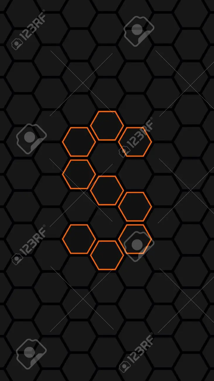 Dark wallpaper for mobile hexagon shaped letter s abstract geometric wallpaper and background royalty free svg cliparts vectors and stock illustration image