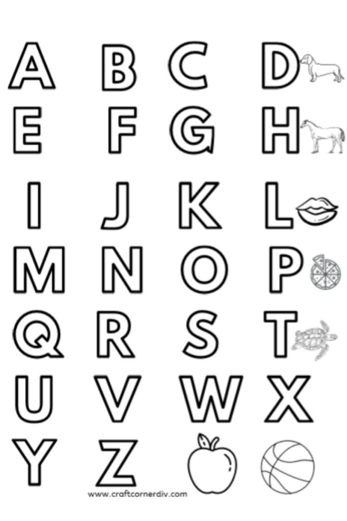 Free alphabet and number educational coloring pages craft corner diy