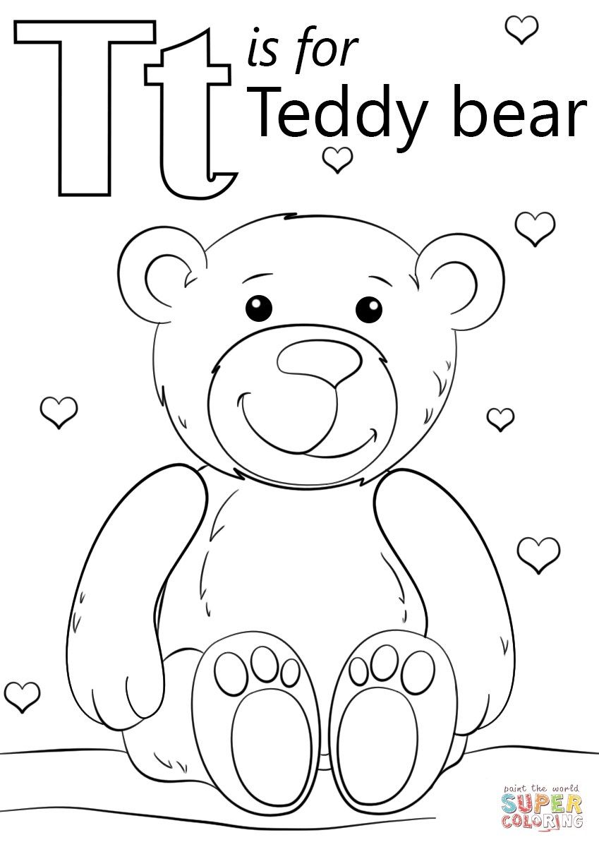 Great image of letter t coloring page