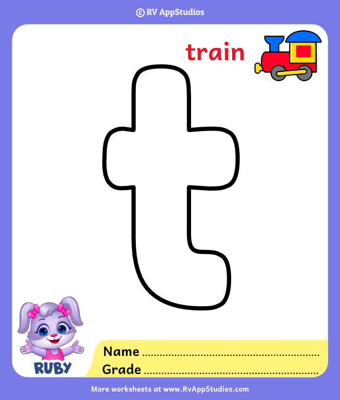 Alphabet t coloring pages