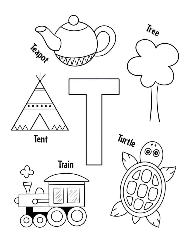 Free letter t worksheets for preschool â the hollydog blog