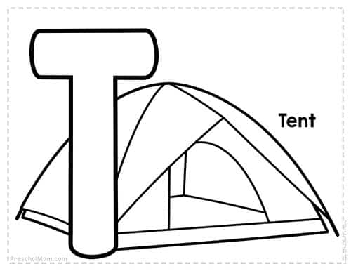 Letter t preschool printables