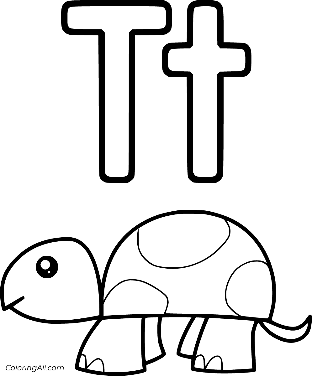 Letter t coloring pages