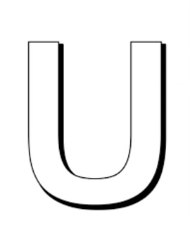 Letter u coloring tpt