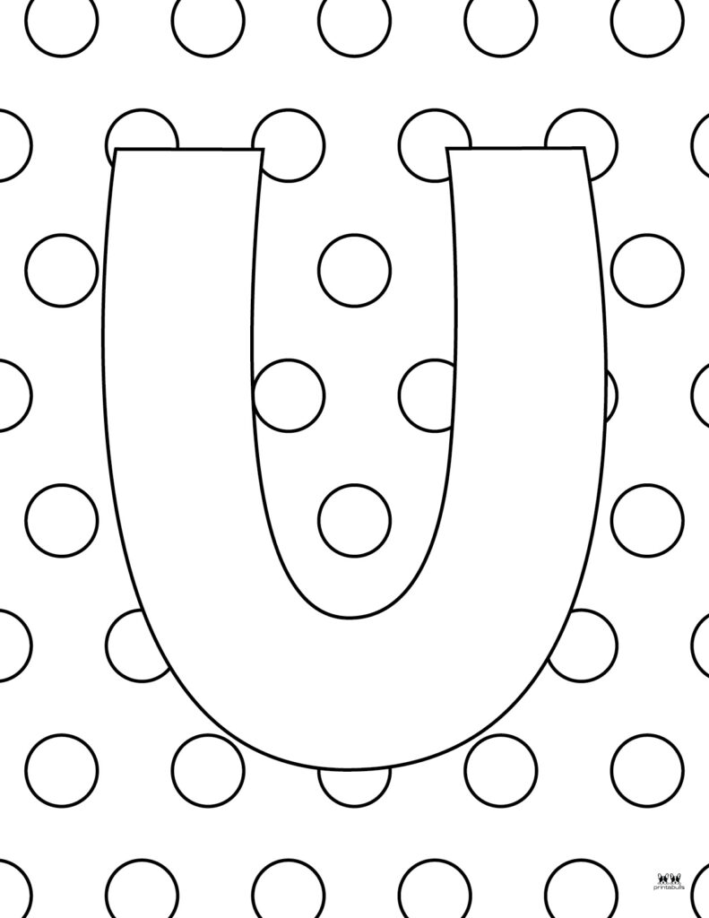 Letter u coloring pages