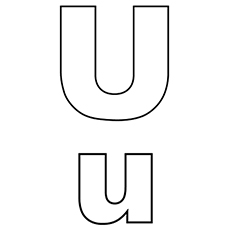 Letter u coloring pages