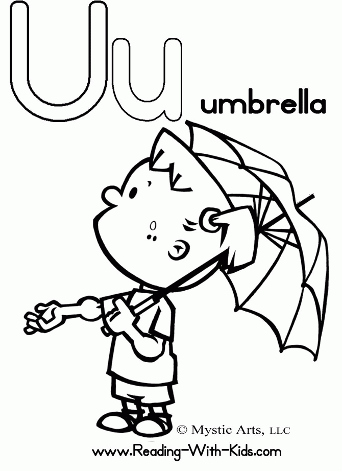 Letter u coloring pages printable for free download