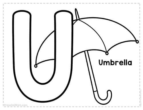 Letter u preschool printables