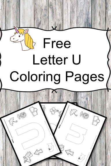 Letter u coloring pages