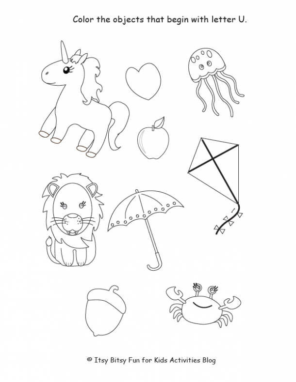 Free letter u worksheets for preschool kindergarten kids activities blog