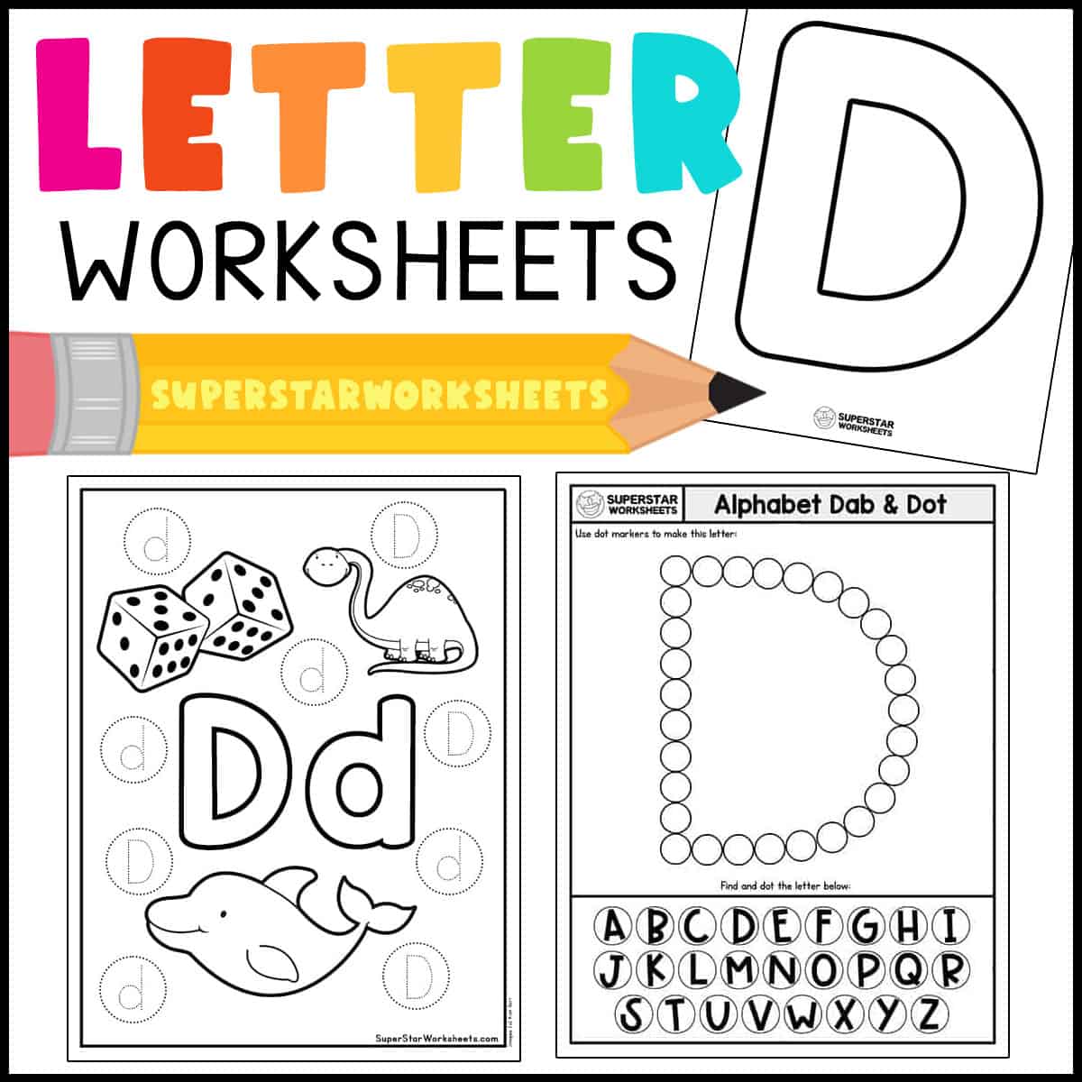 Letter d worksheets