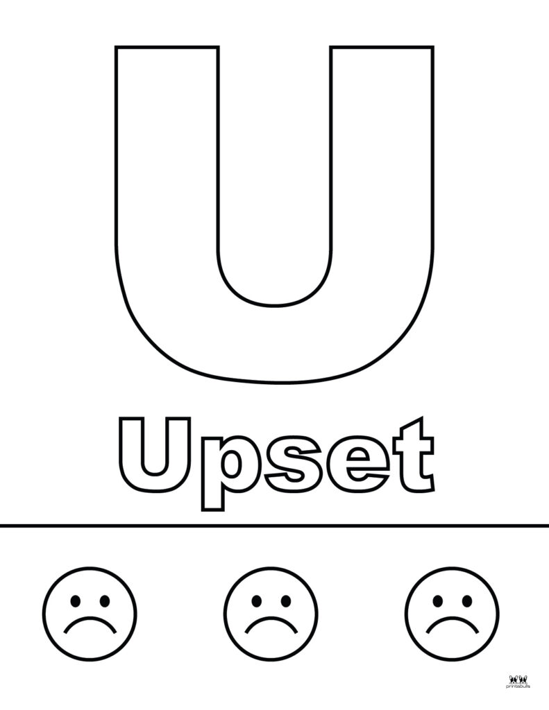 Letter u coloring pages