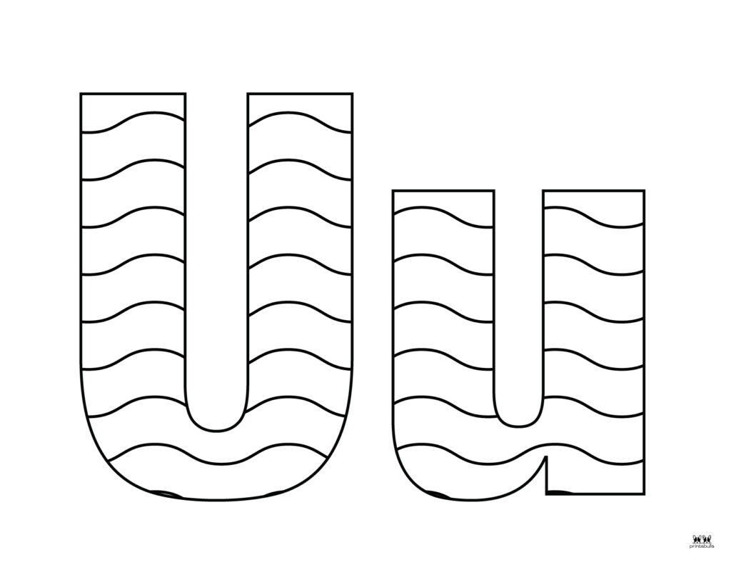 Letter u coloring pages