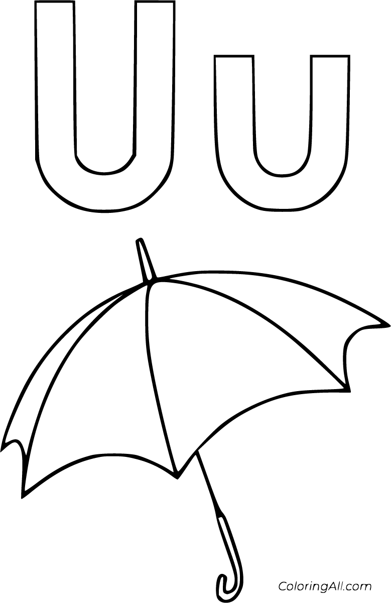 Letter u coloring pages