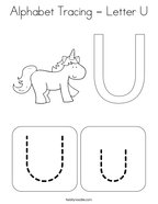 Letter u coloring pages