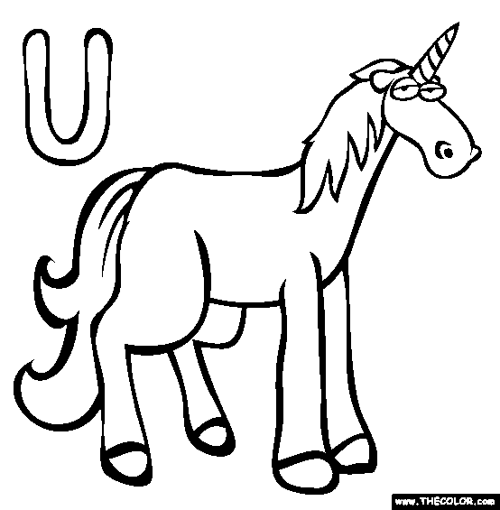 U coloring page free u online coloring