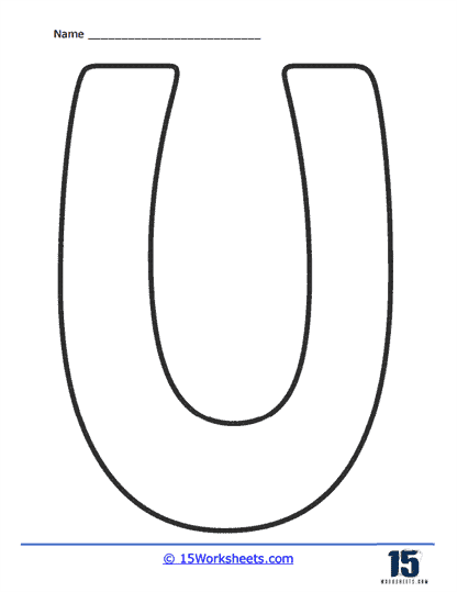 Bubble letter u worksheets