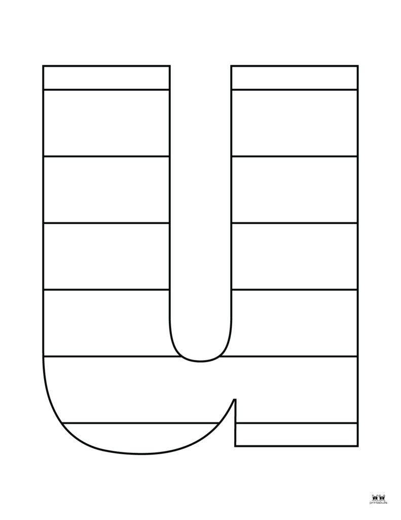 Letter u coloring pages