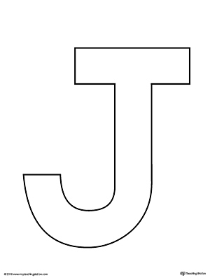 Uppercase letter j template printable