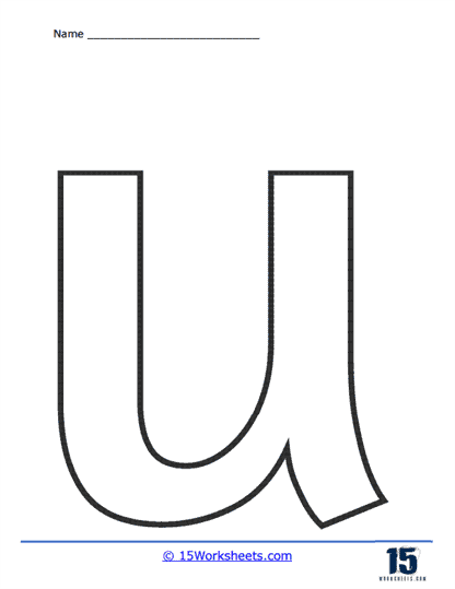 Bubble letter u worksheets