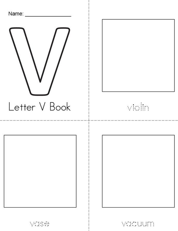 S letter v book