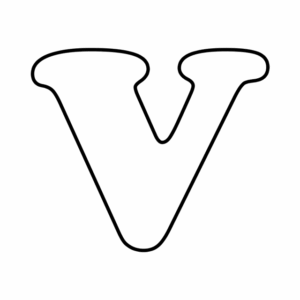 Letter v coloring pages printable for free download