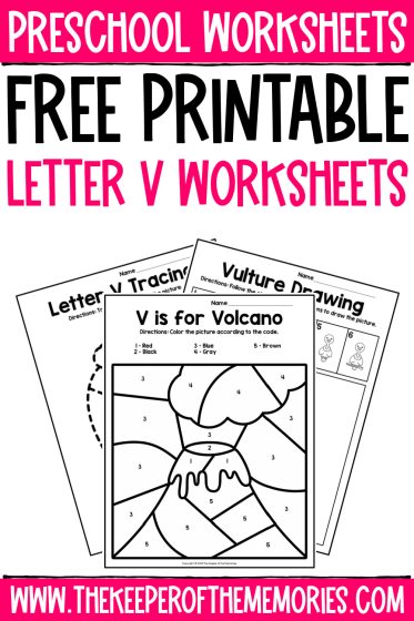 Free printable letter v worksheets