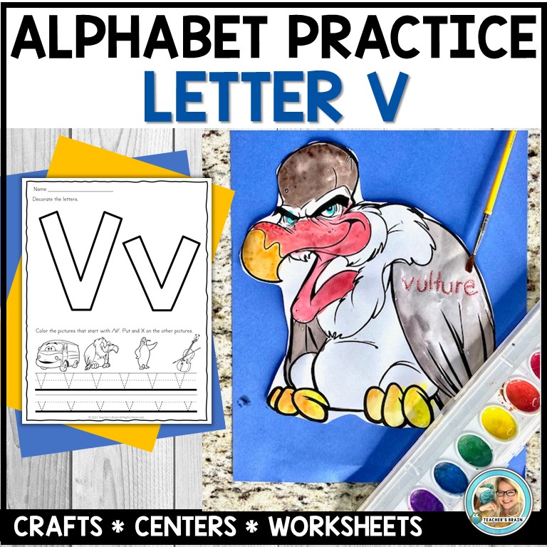 Letter v activities crafts worksheets for centers