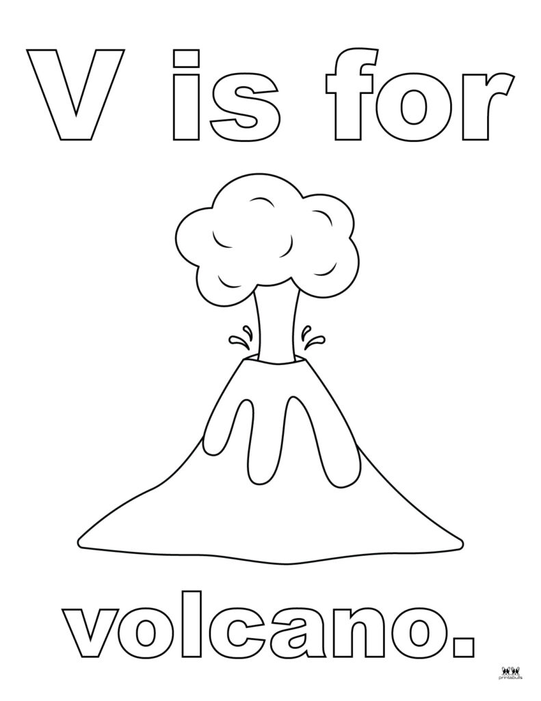 Letter v coloring pages