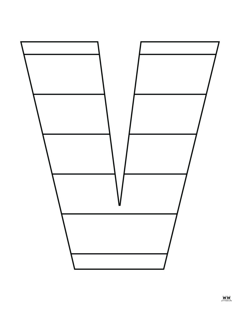 Letter v coloring pages