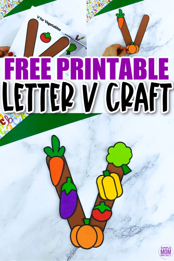 Free printable letter v craft template â simple mom project