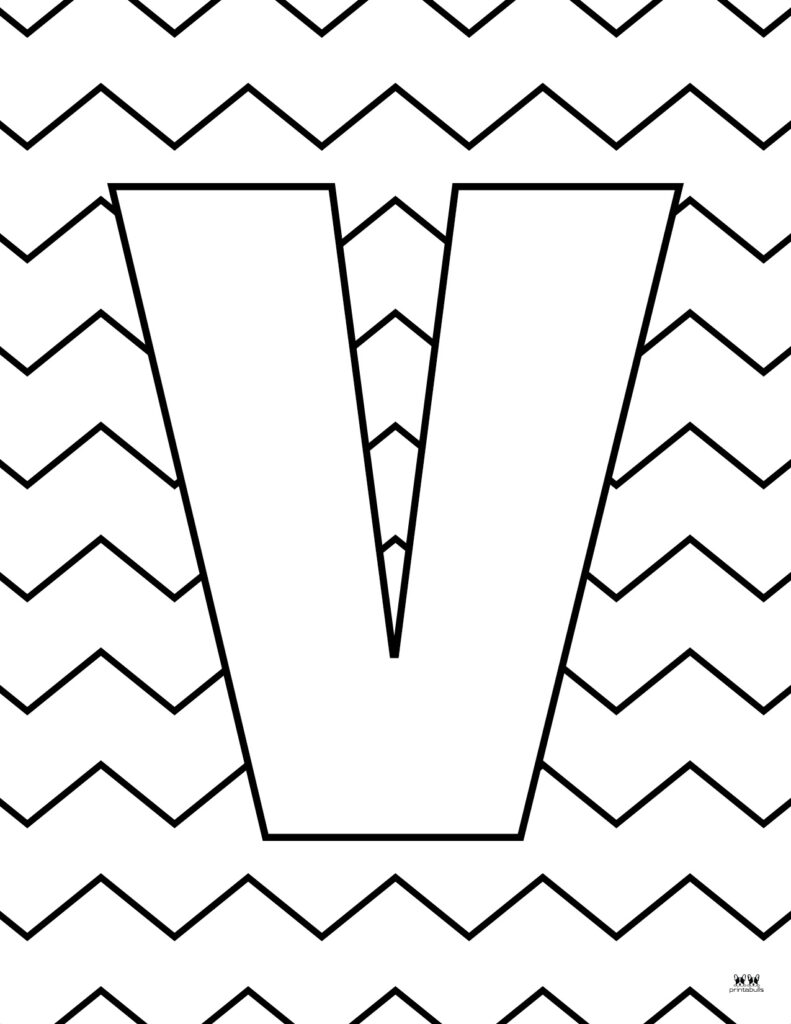 Letter v coloring pages