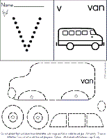 Letter v coloring pages worksheets and color posters