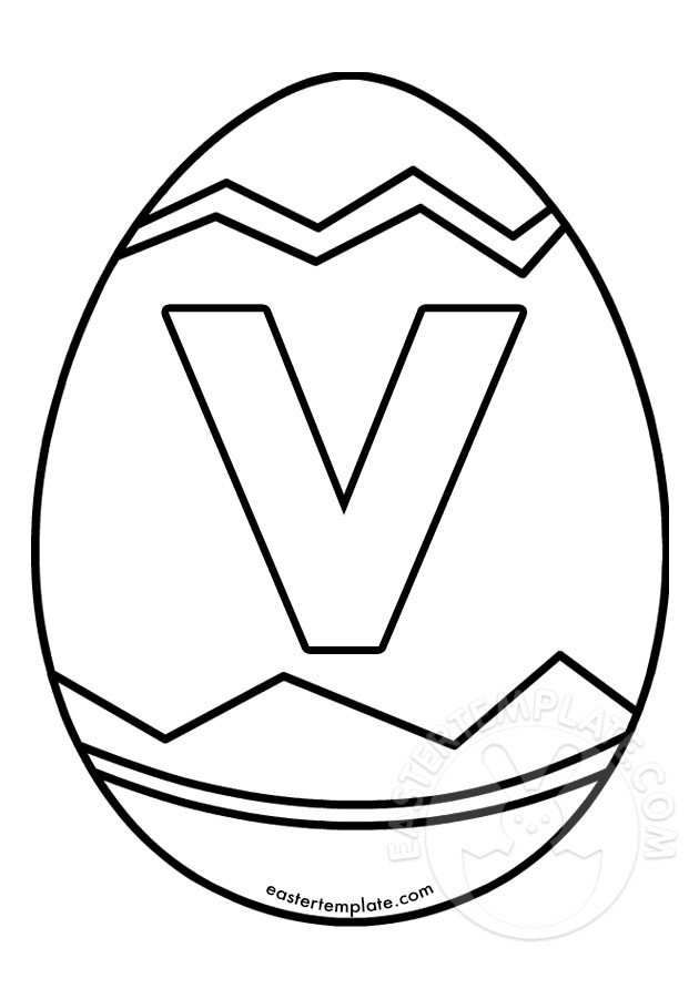 Letter v easter egg