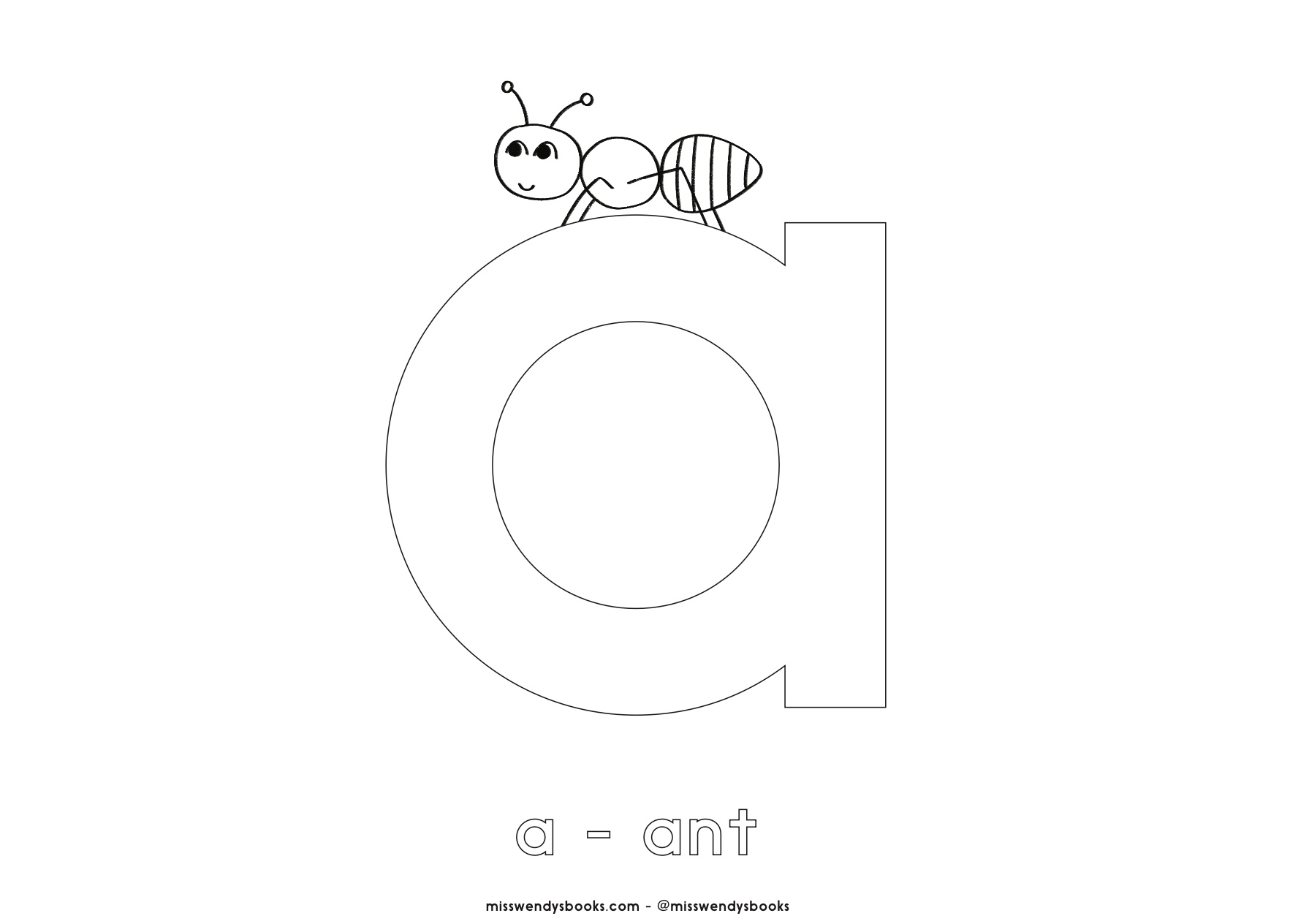 Miss wendys alphabet coloring pages freebie â