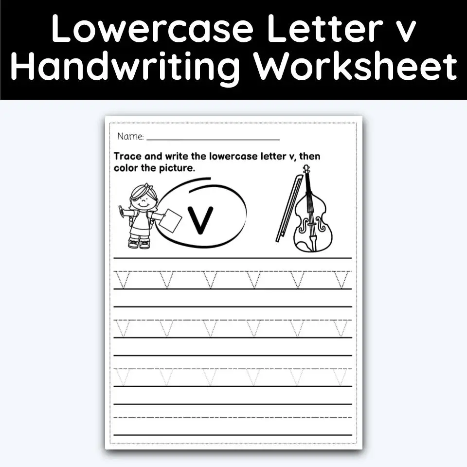 Lowercase letter v