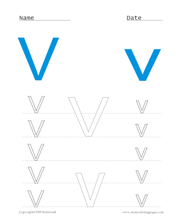 Printable small and capital letter v coloring worksheets free online coloring pages