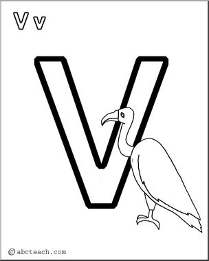 Letter worksheets letter v