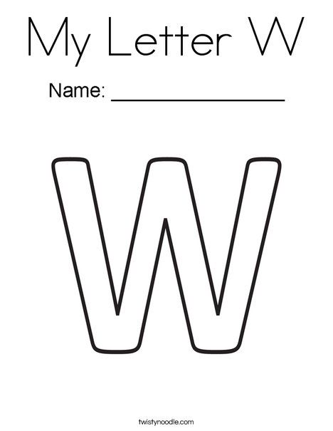 My letter w coloring page letter w alphabet letter activities lettering