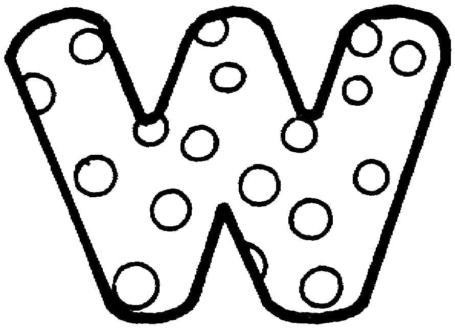 Letter w coloring pages