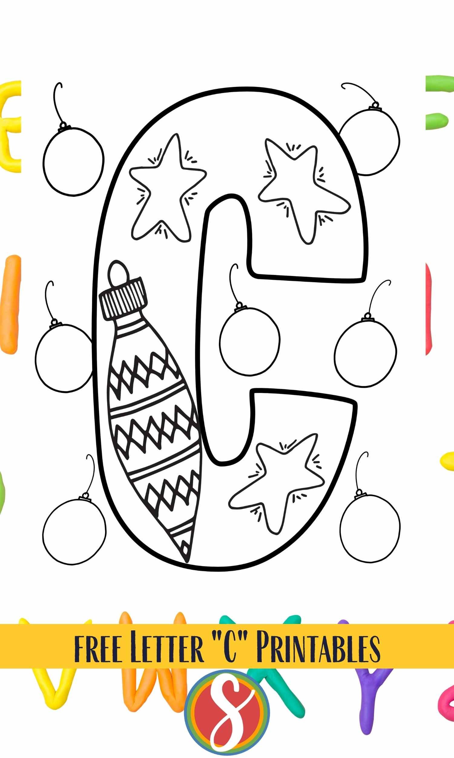 Free letter c coloring pages â stevie doodles