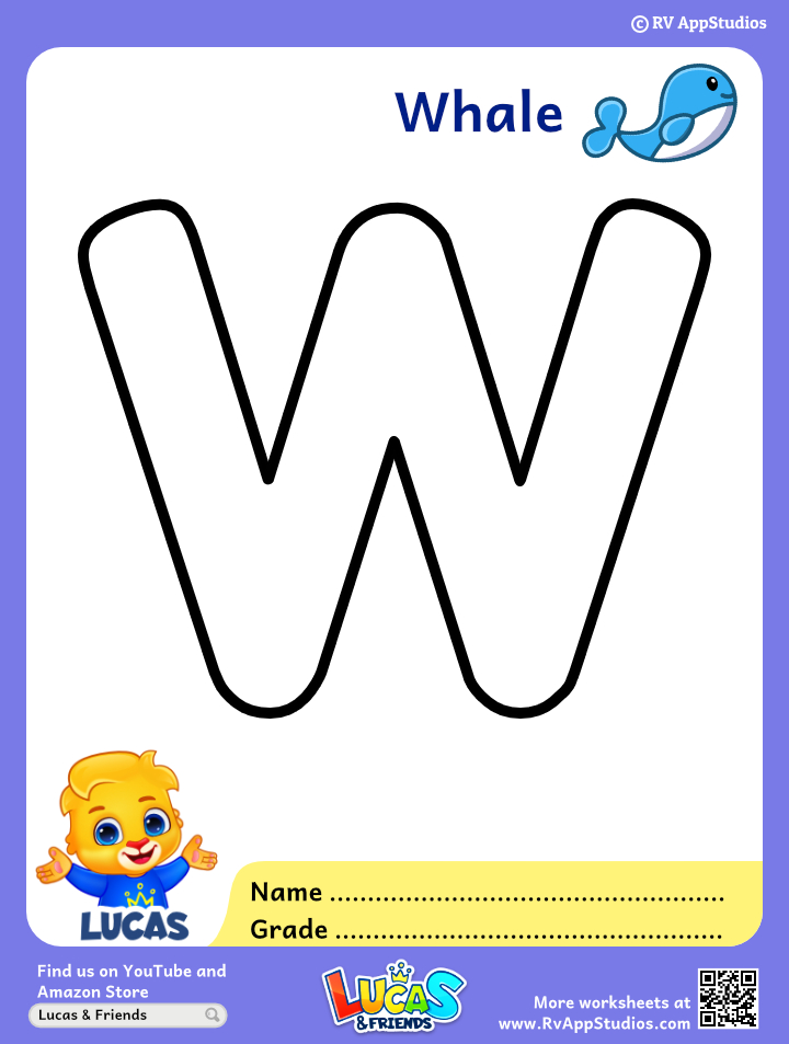 Letter w coloring pages