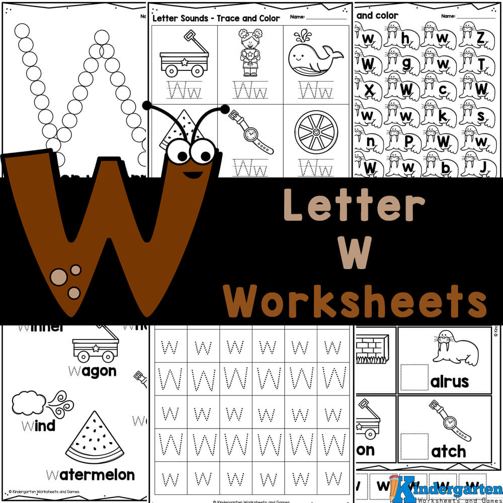 Free printable letter w worksheets for kindergarten