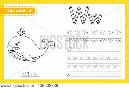 Trace letter w vector photo free trial bigstock