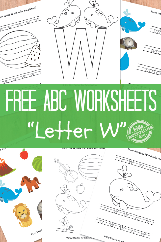 Free letter w worksheets for preschool kindergarten kids activities blog