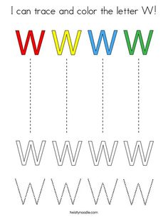 Letter w worksheets