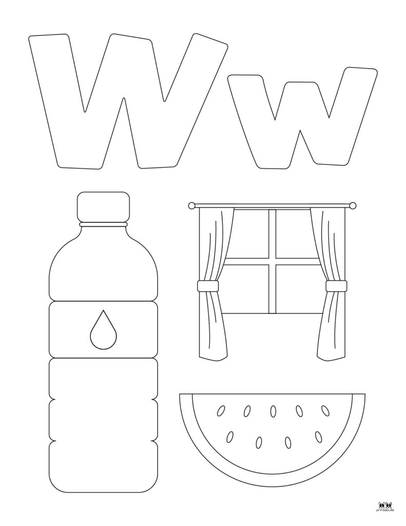 Letter w worksheets