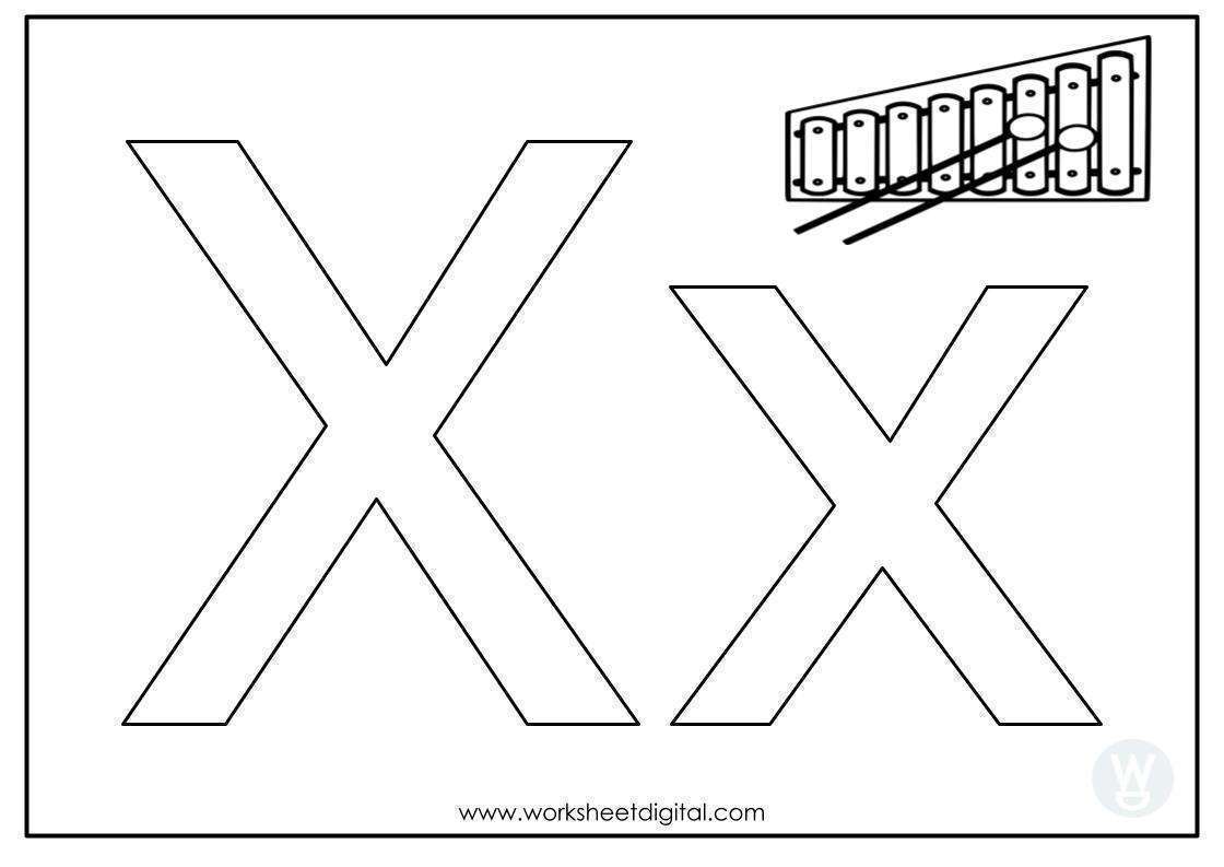 Letter x worksheet