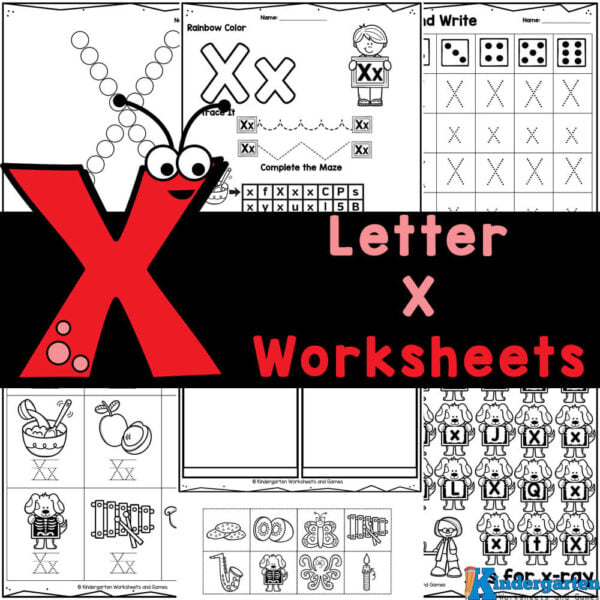 Free printable letter x worksheets for kindergarten